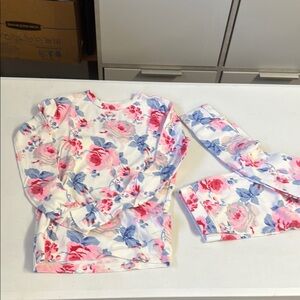 GAP Pink and Blue Floral Pajama Set